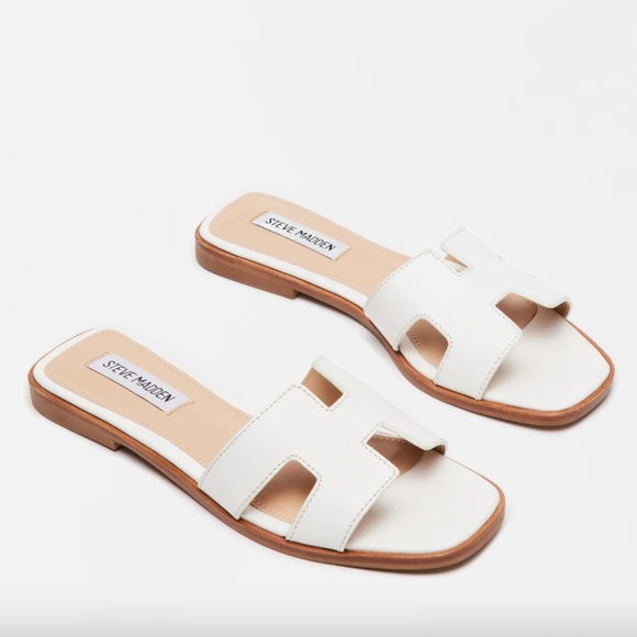 Steve Madden - HADYN Sandal WHITE LEATHER - Size 7 - Picture 5 of 6